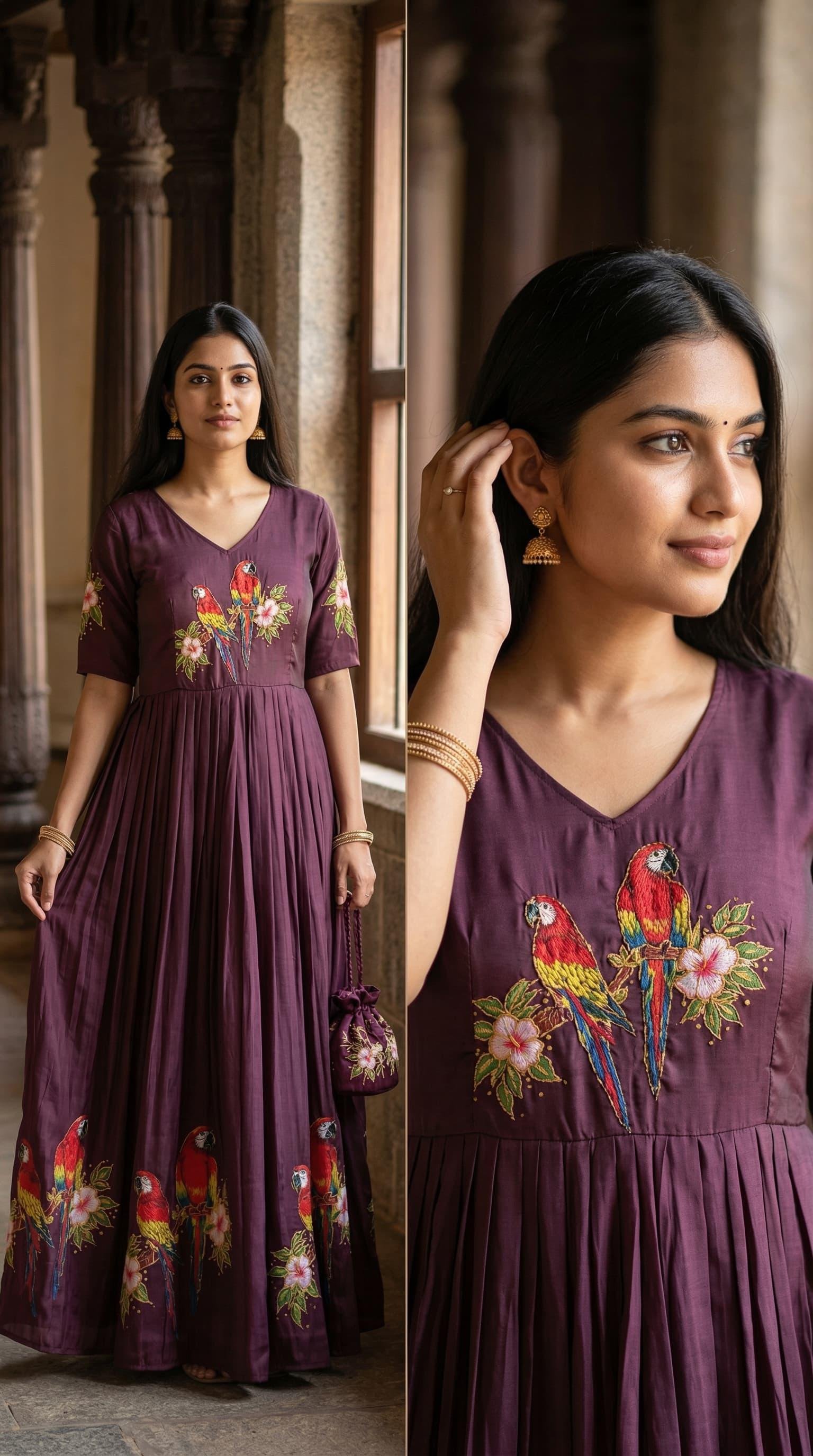 ILF The Ara-Varna Handcrafted Muslin Gown