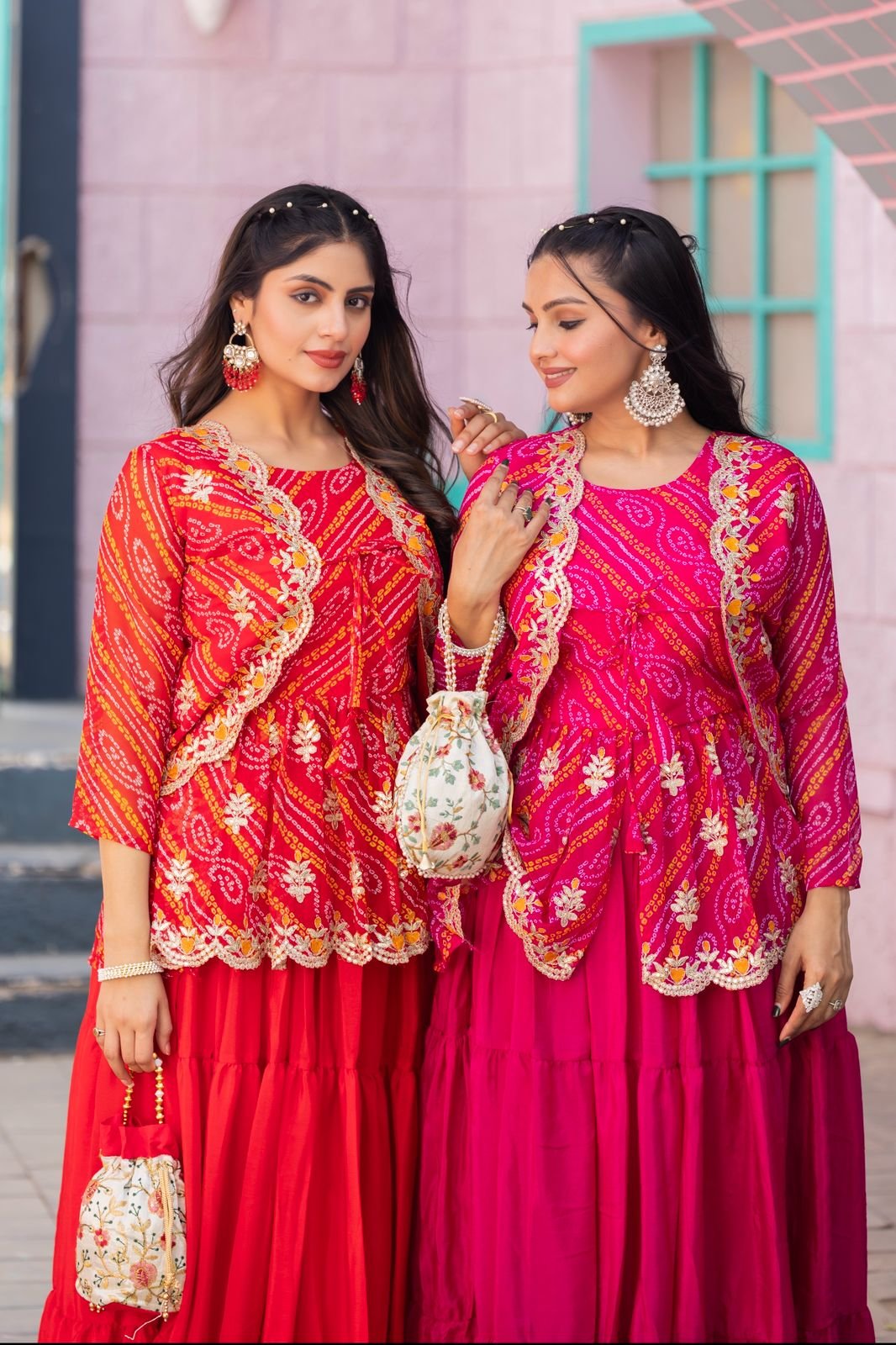 ILF The Bandhej Royal Jacket Lehenga Set