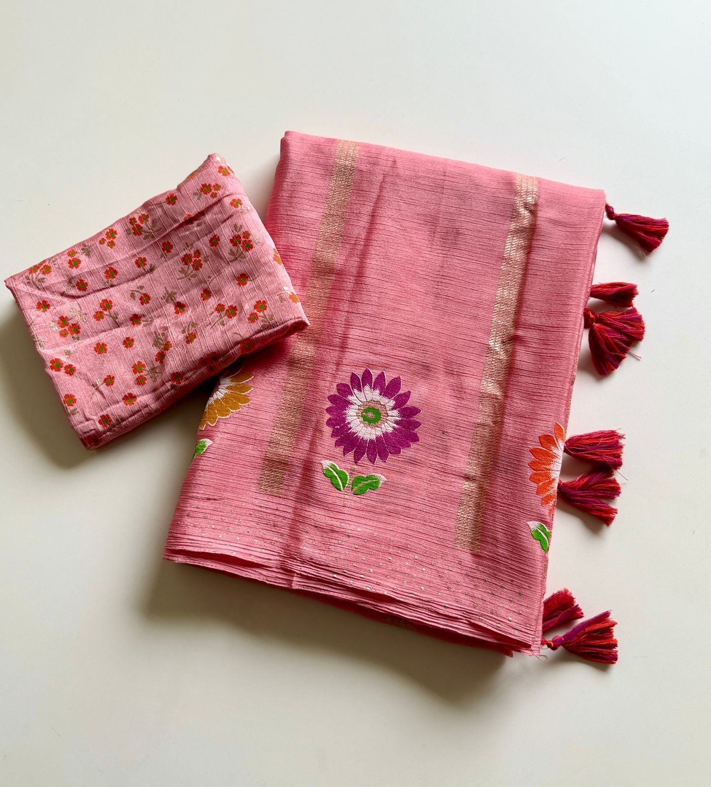 ILF The Rangoli Soft Chinon Floral Saree