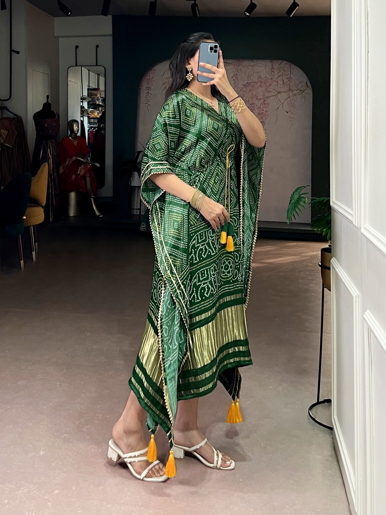 Premium Gaji Silk Kaftan Dress 