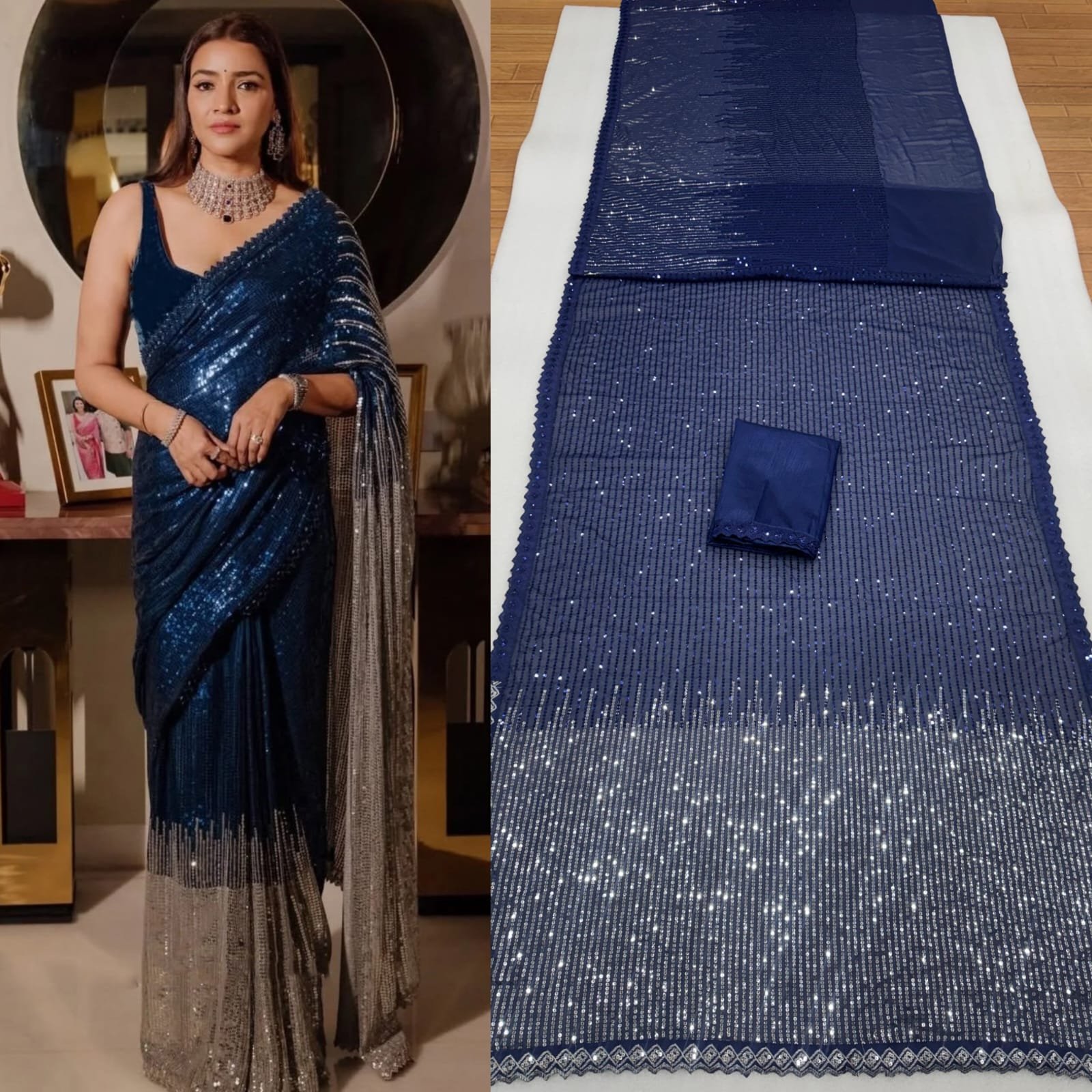 Special Edition Sequin Georgette Saree 