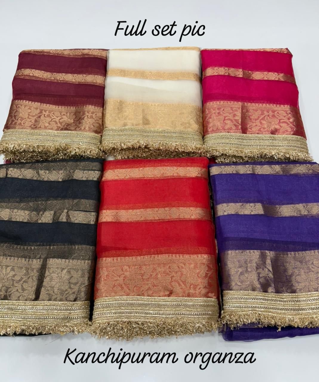 ILF Royal Radiance: Kanchipuram Organza Silk Saree with Zari Lining