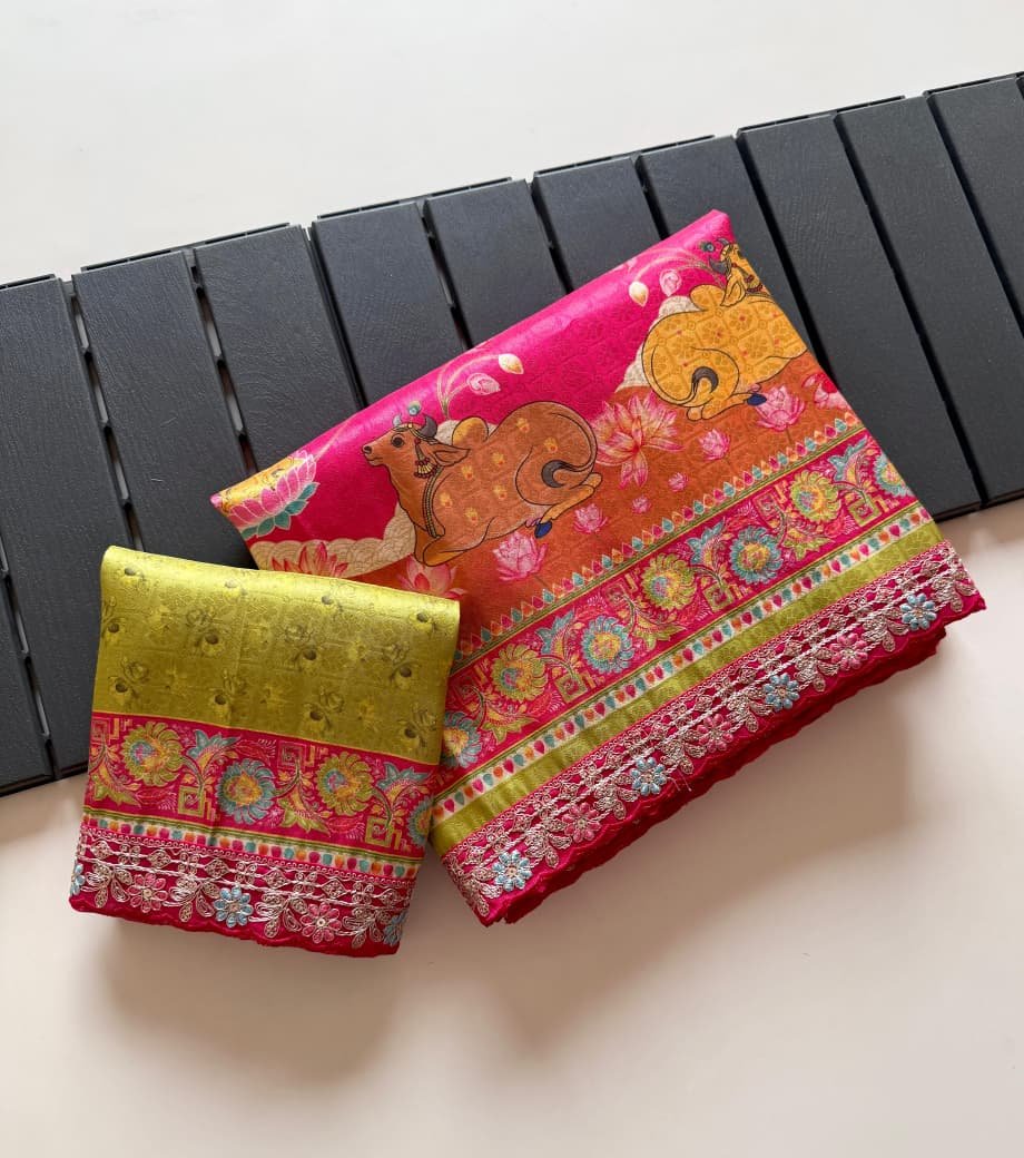 Pure Dola Crepe Silk Jacquard Weaving Designer Saree 