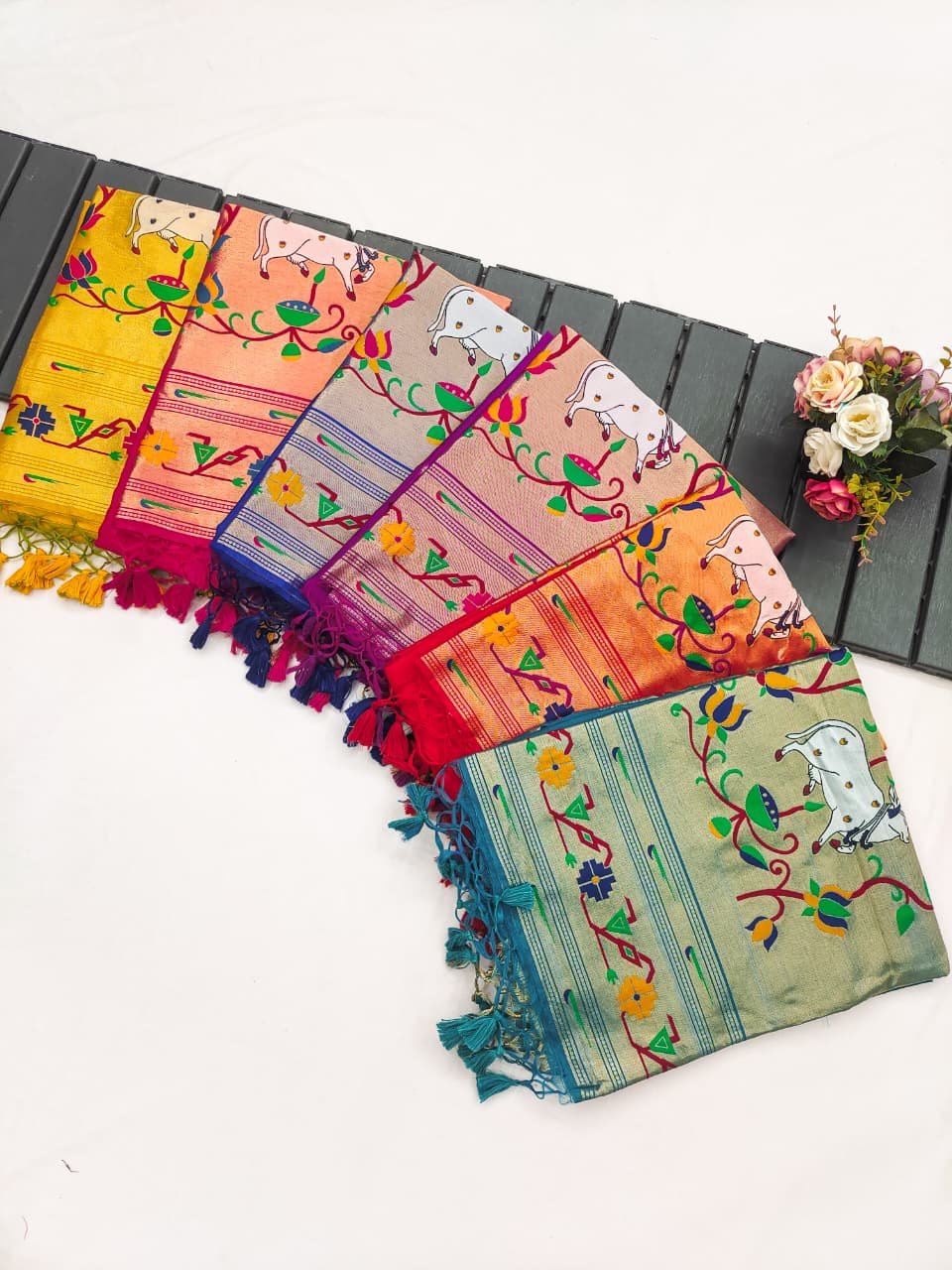 ILF Divine Pichwai Paithani Silk Saree with Heritage Muniya Border