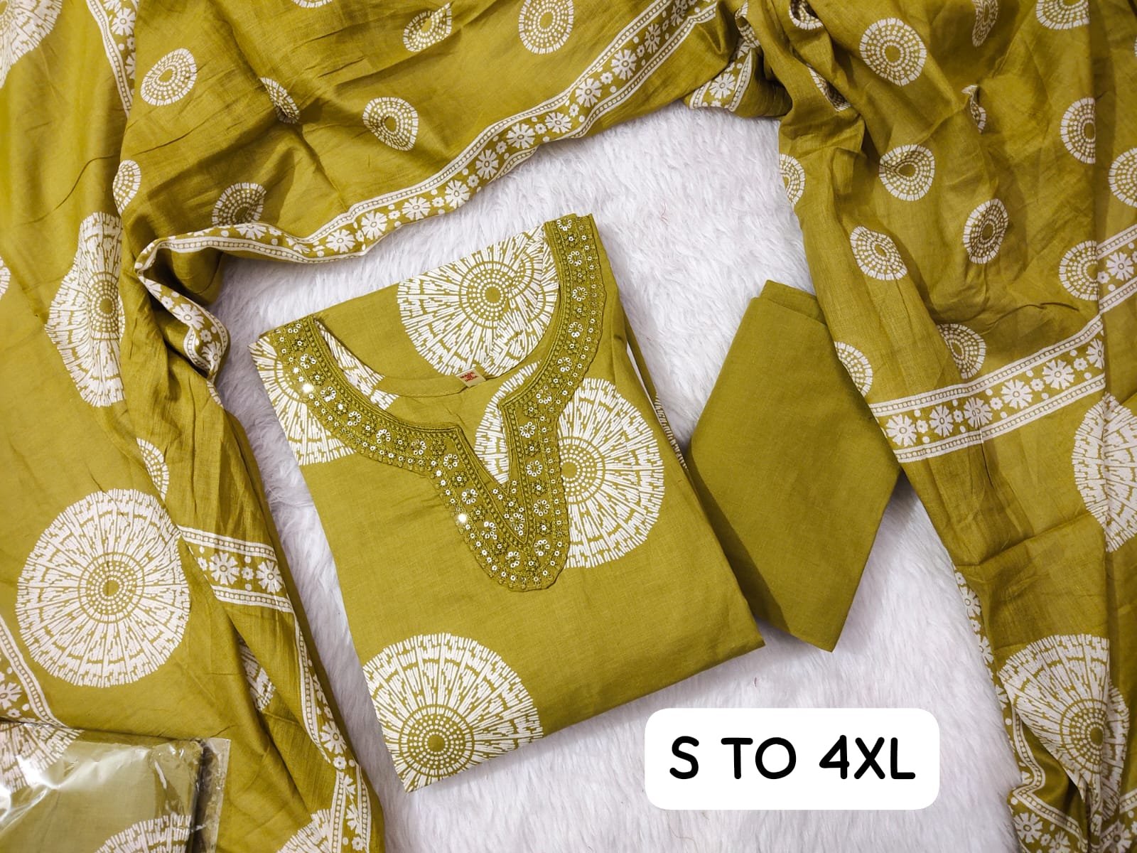  Original Jaipuri Cotton Kurti Pant Set with Dupatta 