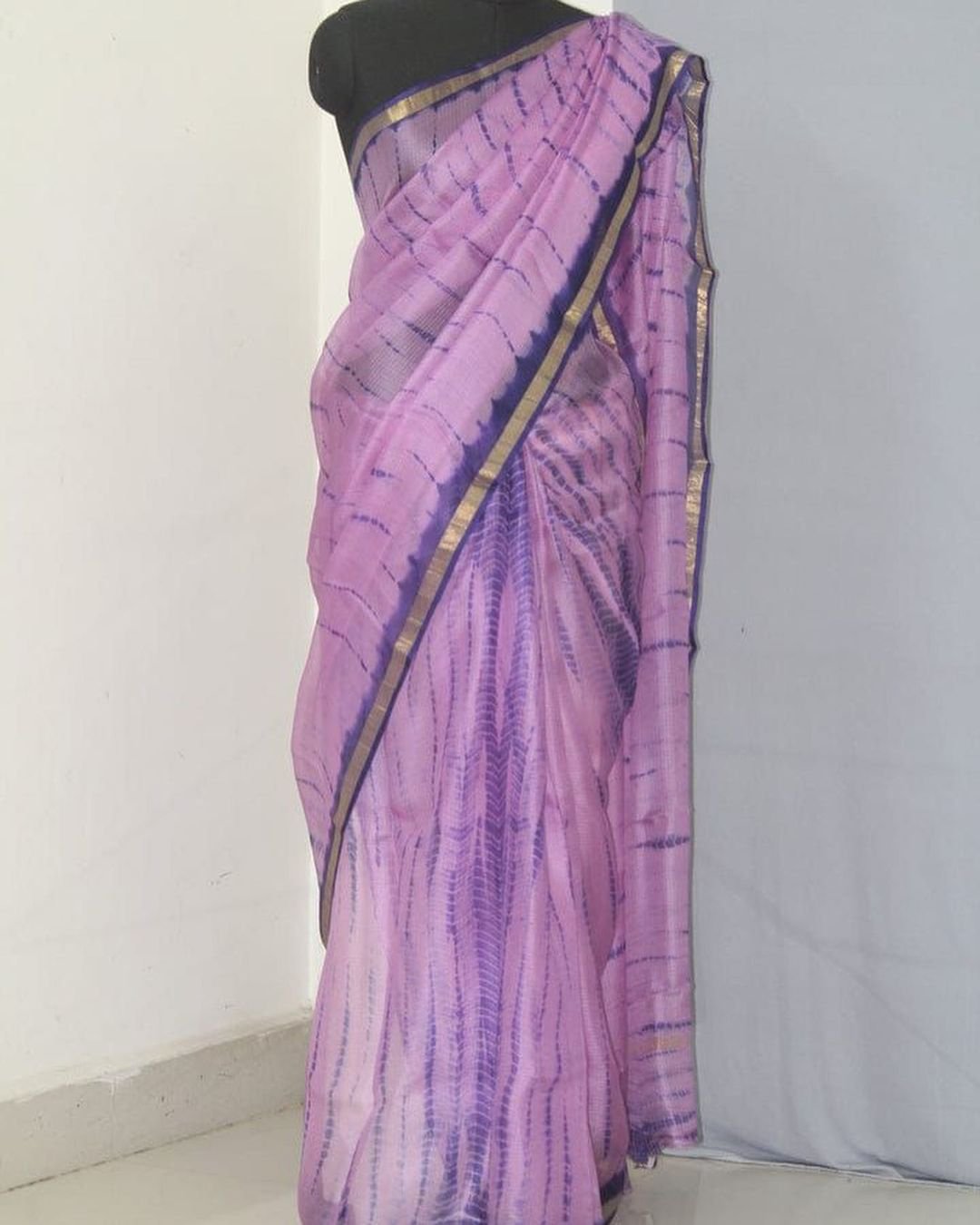Pure Kota Doria Silk Shibori Leheriya Saree