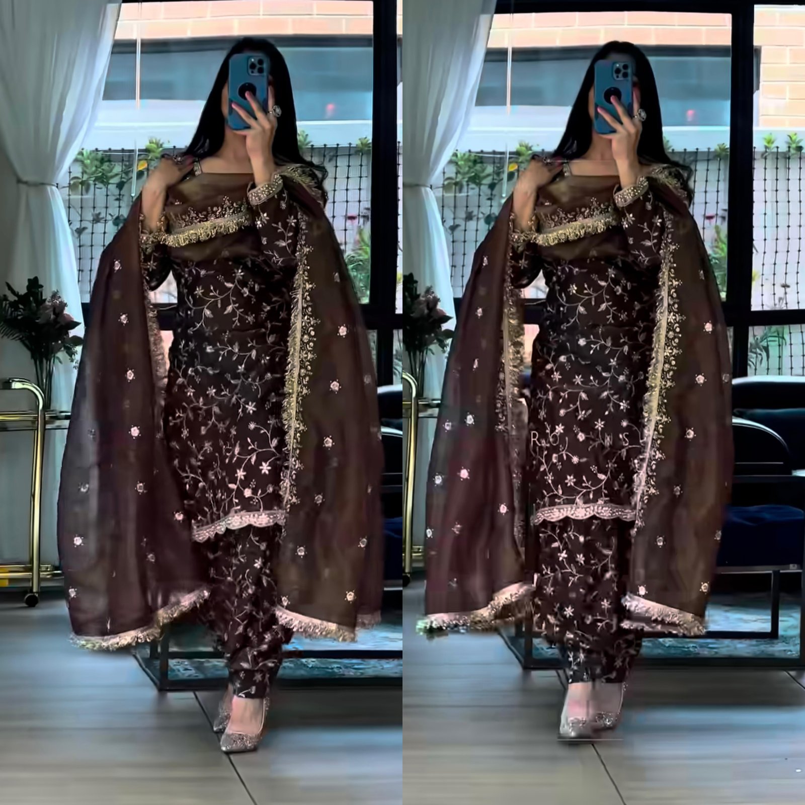 Pure Frendy Silk Patiala Suit with Heavy Embroidery