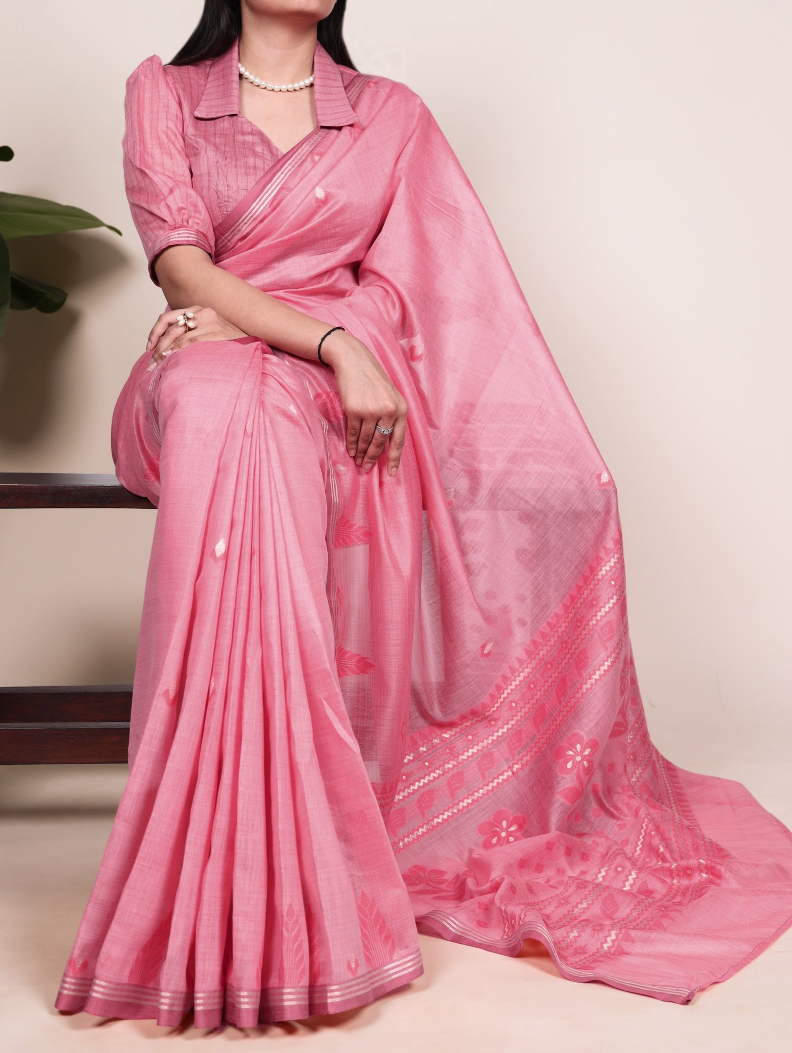 Premium Cotton Silk Saree with Royal Zari Weaving and Designer Pallu