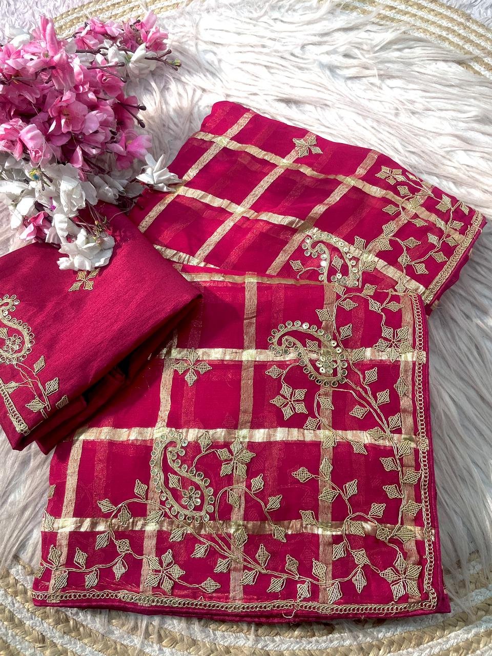 Regal Heritage Gota Patti Viscose Silk Saree Code-A.T.