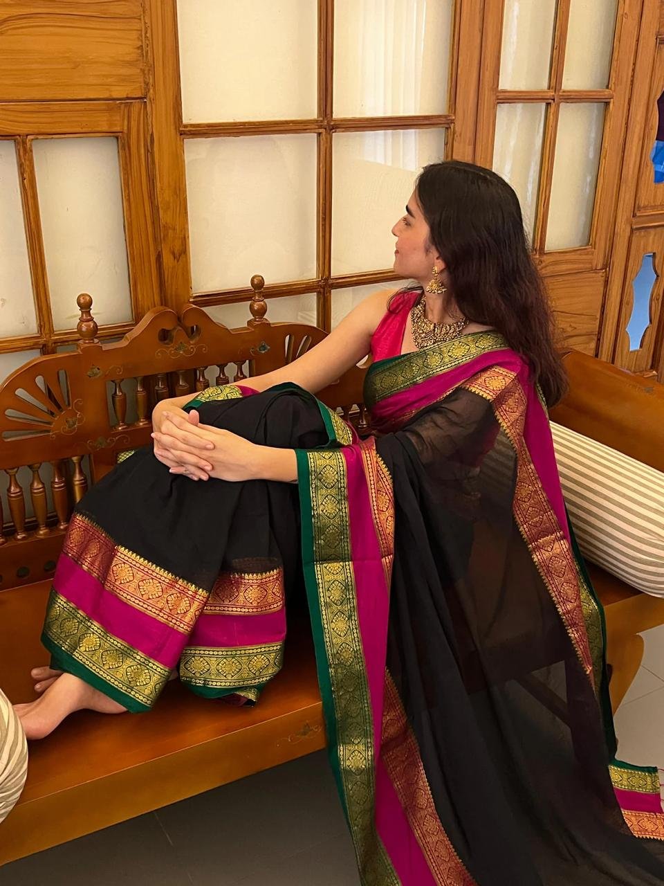 Super Soft Lightweight Mulmul Cotton Saree | Authentic Handloom Daily & Festive Wear Saree Code  !! T.T.G.C.   