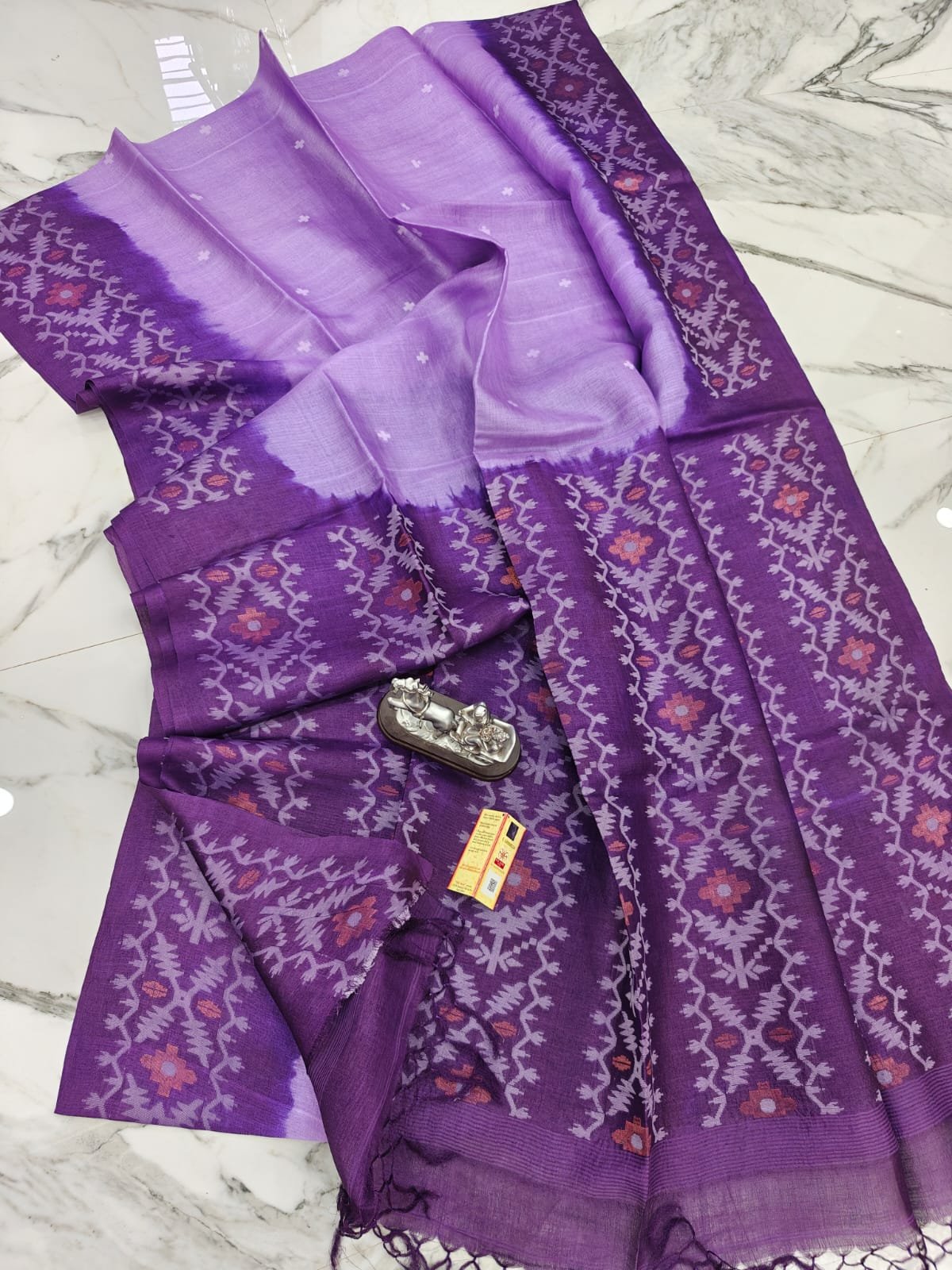 Pure Gachi Tussar Silk Handloom Saree with Silk Mark Certification