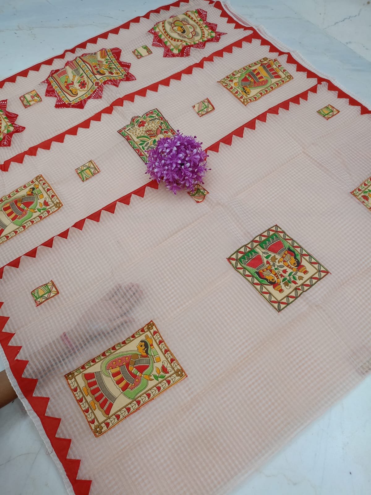 Paridhan Banarasiya Exclusive Pure Resham Kota Saree with Traditional Applique Artwork Code !! T.T.G.C.