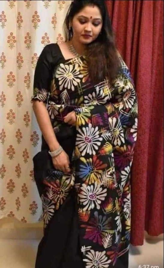 Handloom Murshidabad Pure Silk Batik Saree – Silk Mark Certified Code !! T.T.G.C.