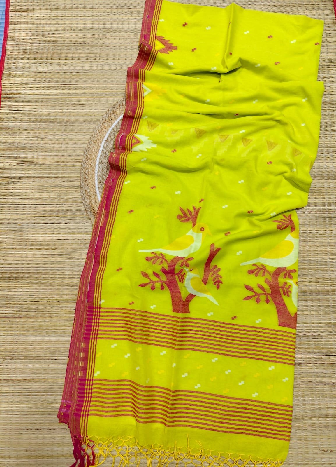 Authentic Handwoven Pure Cotton Handloom Saree with Blouse Piece Code!! T T.G.C.