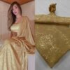 Golden Glow 3MM Sequin Georgette Saree