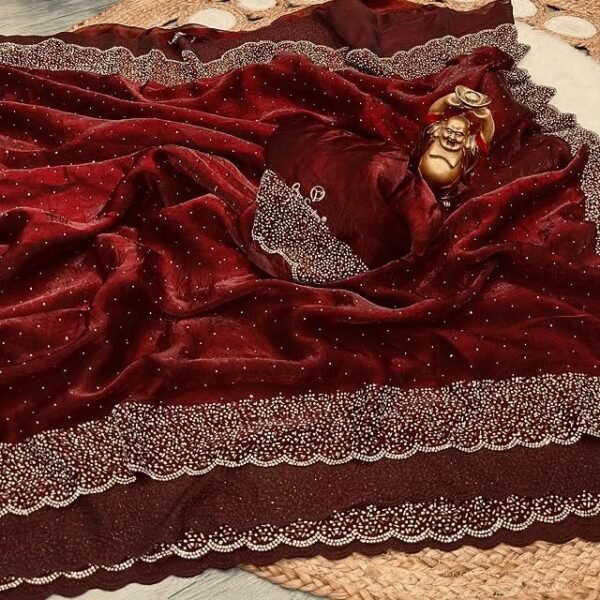 Maroon Soft Silk Saree