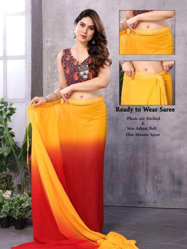 Sunset Ombre Ready to Wear Saree
