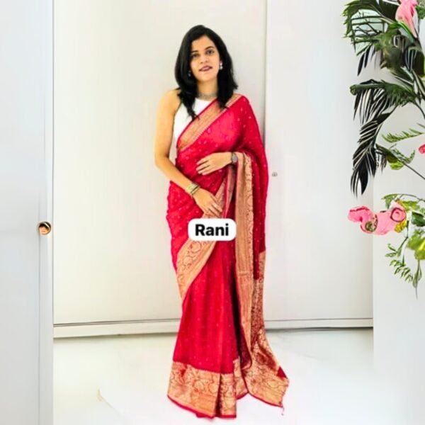 Bandhej Kanjeevaram Blend Saree