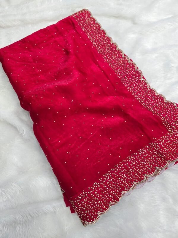 Shringarika Pink Soft Silk Saree with Intricate Jarkhan Detailing
