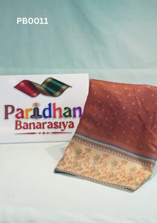 Chanderi Tissue Border Pallu Saree