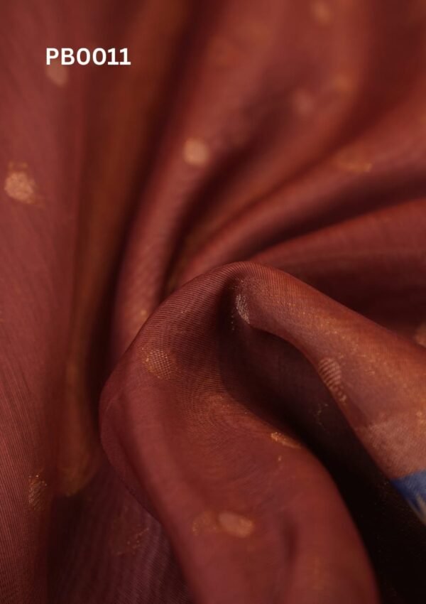 Chanderi Tissue Border Pallu Saree with Kalamkari Touch