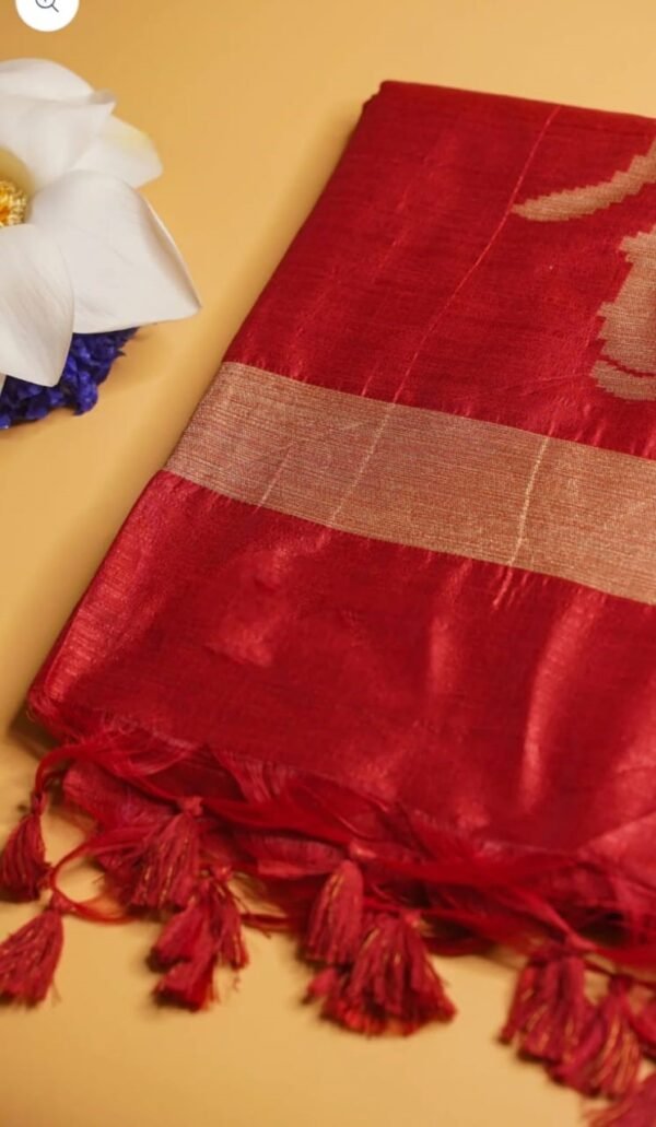 Banarasi Red Raw Silk Saree