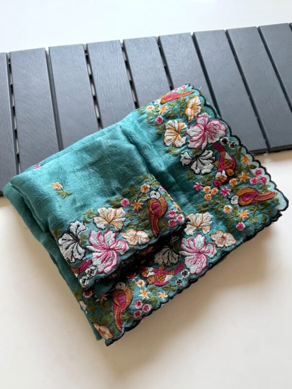 Teal Alexa Crush Saree