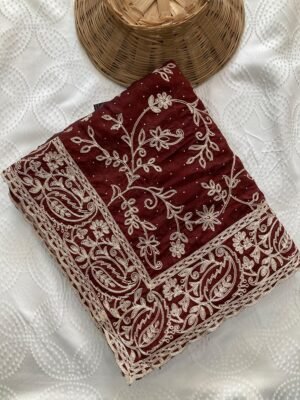 Maroon Rangoli Silk Saree