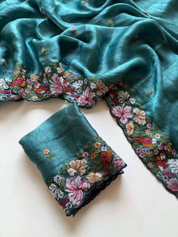 Teal Alexa Crush Saree