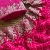 Rani Pink Bandhani Georgette Saree with Embroidery | Royal Rajasthani Look Rani Pink Bandhani Georgette Saree