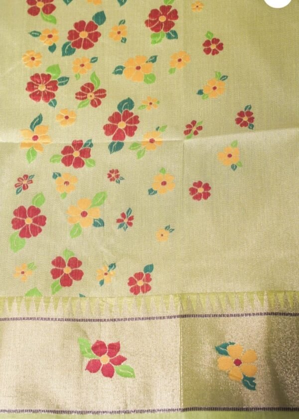 Mehandi Green Parrot Paithani Silk Saree