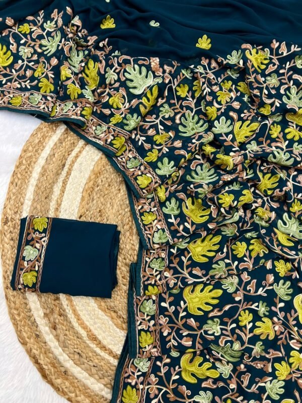 kashmiri embroidery saree