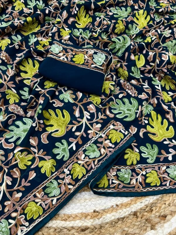 kashmiri embroidery saree