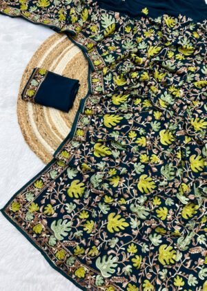 Kashmiri embroidery saree