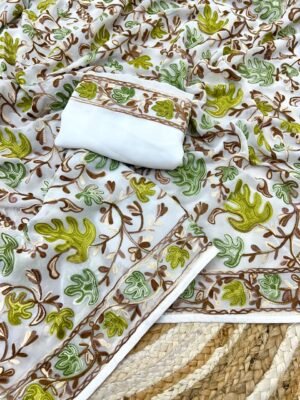 georgette white saree