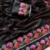 Black Pure Tussar Silk Saree