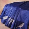 Navy Blue Raw Mango Silk Saree