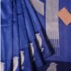 Navy Blue Raw Mango Silk Saree