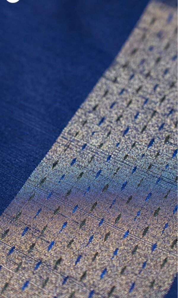 Dark Blue Madhubani Banarasi Silk Saree | Handloom Art | ₹1715 Only Dark Blue Madhubani Banarasi Silk Saree