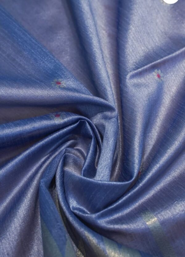 Banarasi Elegant Blue Cotton Tissue Silk Saree with Kamal Butta | Paridhan Banarasiya Blue Cotton Tissue Silk Saree