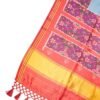 Blue Banarasi Ikat Silk Saree
