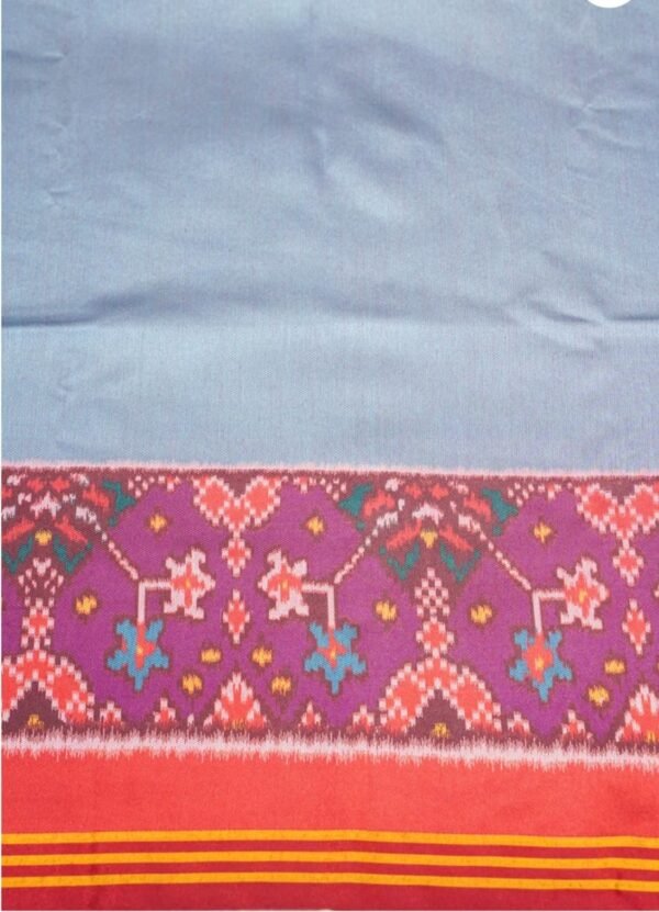 Blue Banarasi Ikat Silk Saree