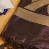 Dark Brown Raw Silk Saree
