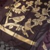 Dark Brown Raw Silk Saree