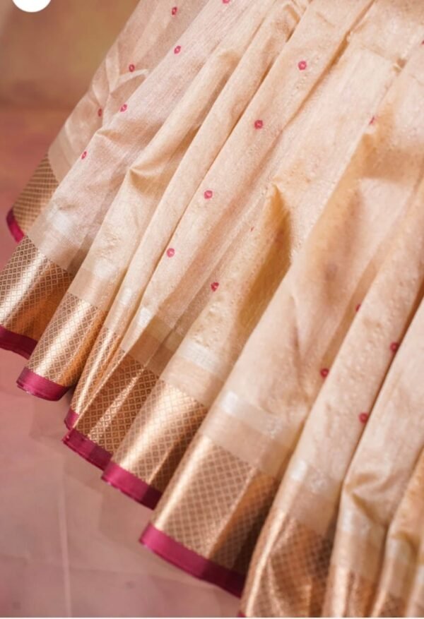 Banarasi Chiku Tusser Silk saree