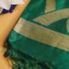 Banarasi Rama Green Raw Silk Saree
