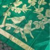 Banarasi Rama Green Raw Silk Saree