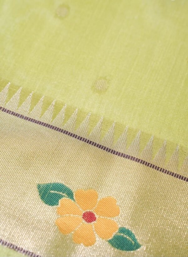 Mehandi Green Parrot Paithani Silk Saree