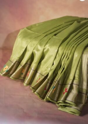 Mehandi Green Parrot Paithani Silk Saree