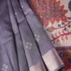 Banarasi Grey Madhuvan Tussar Silk Saree